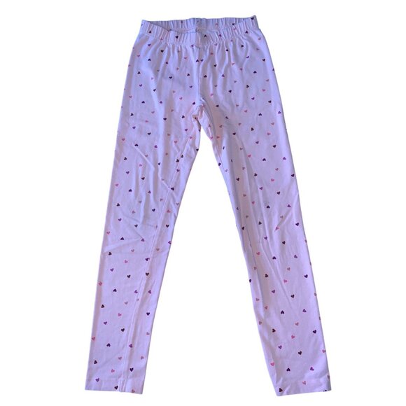 Cat & Jack Kids Girls Pajama Set Long Sleeve Shirt & Heart Print Pants Medium - Picture 3 of 8
